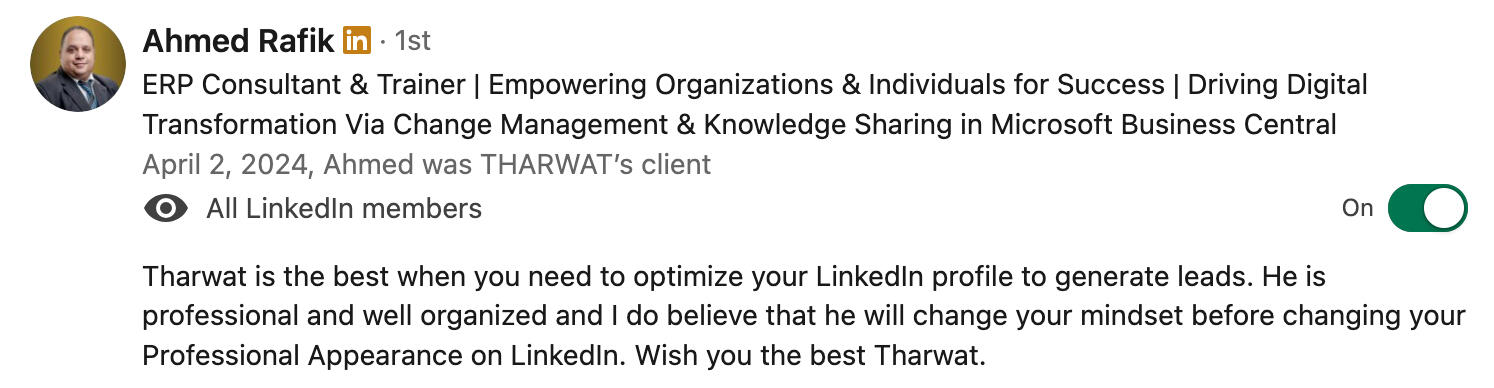 Ahmed Rafik - ERP Consultant & Trainer